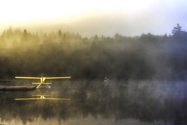 Serenity of a lake on a misty morning by Aman Sharma