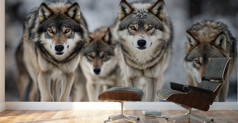 Wolf Pack Wall Murals
