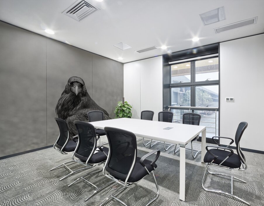 Raven Eyes Wall Printing