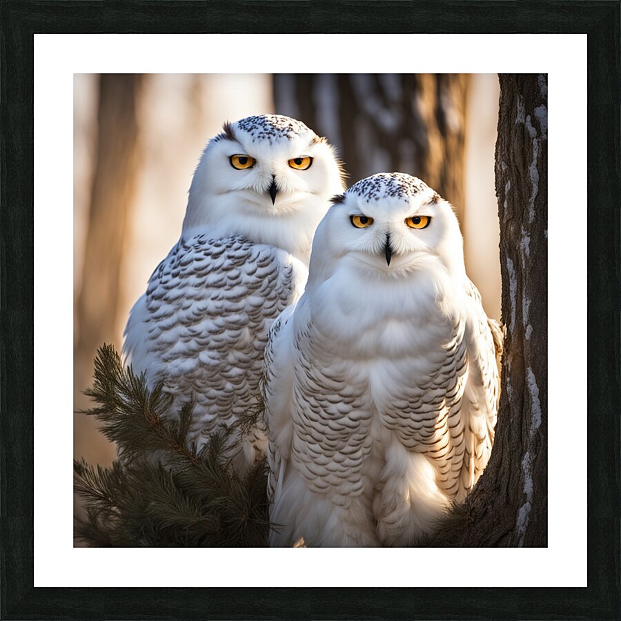 Snowy Owls Picture Frame print